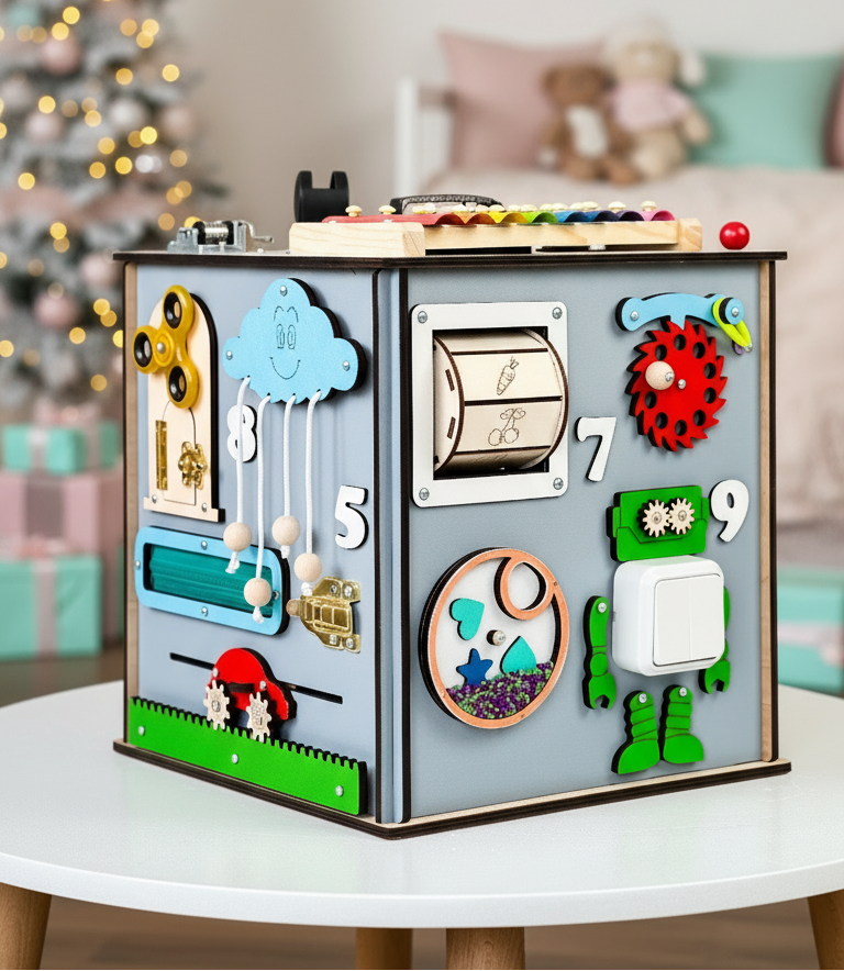 Kids Montessori Activity Cube