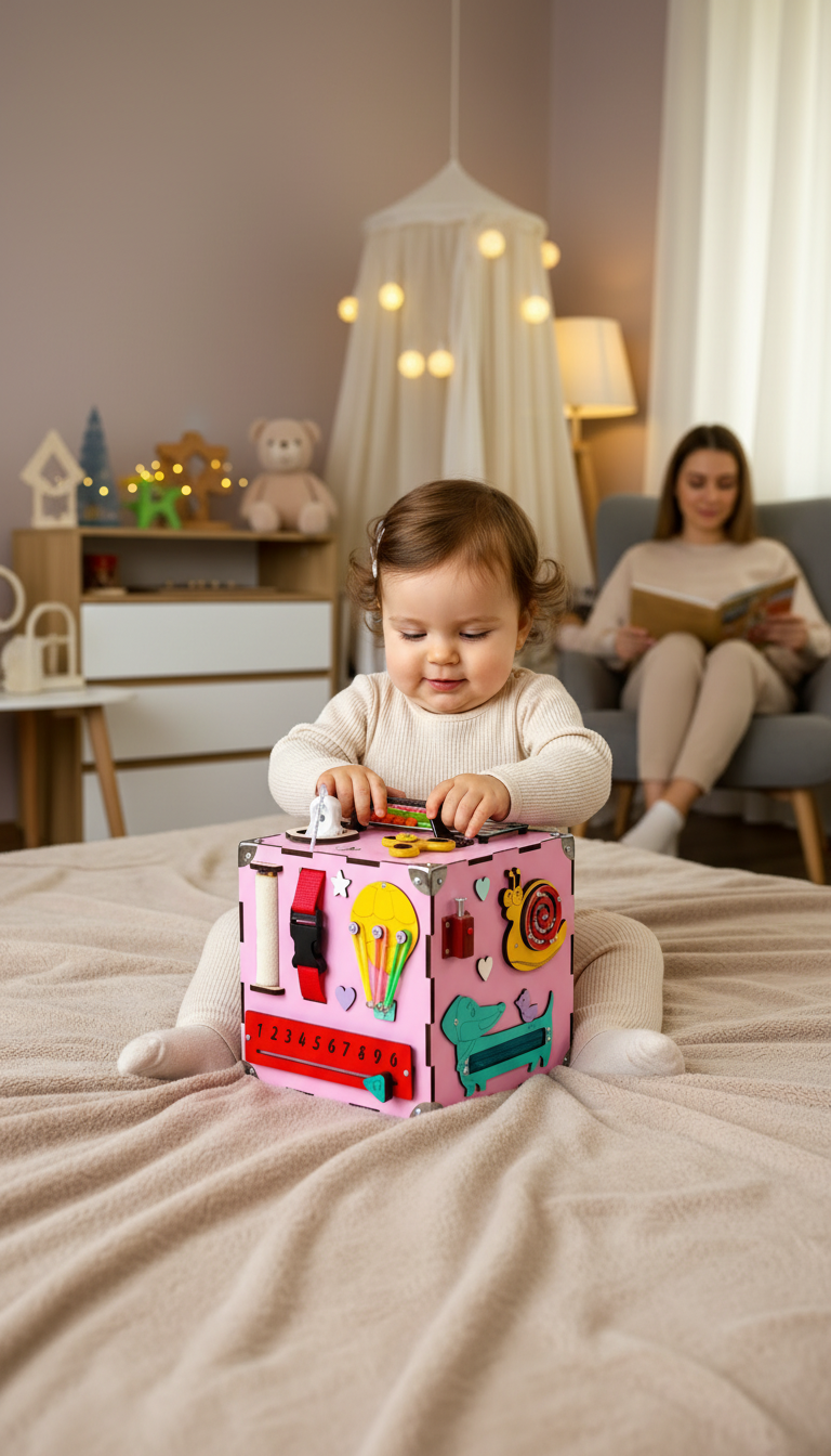 Multi-Sided Montessori Cube — Early Learning
