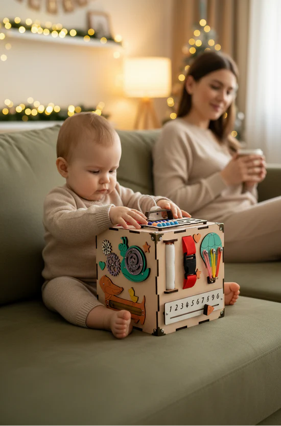 Personalized Wooden Activity Cube