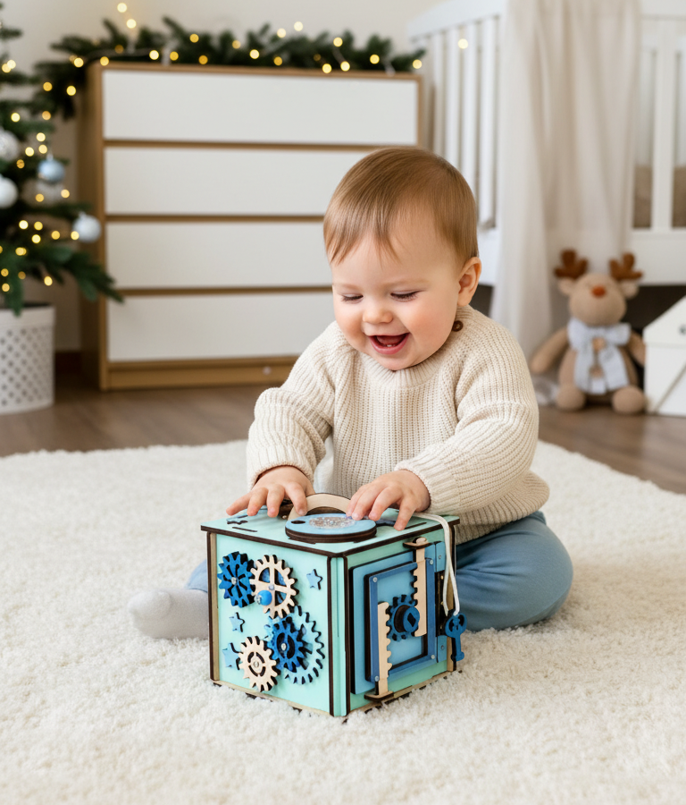 Wooden Educational Busy Cube