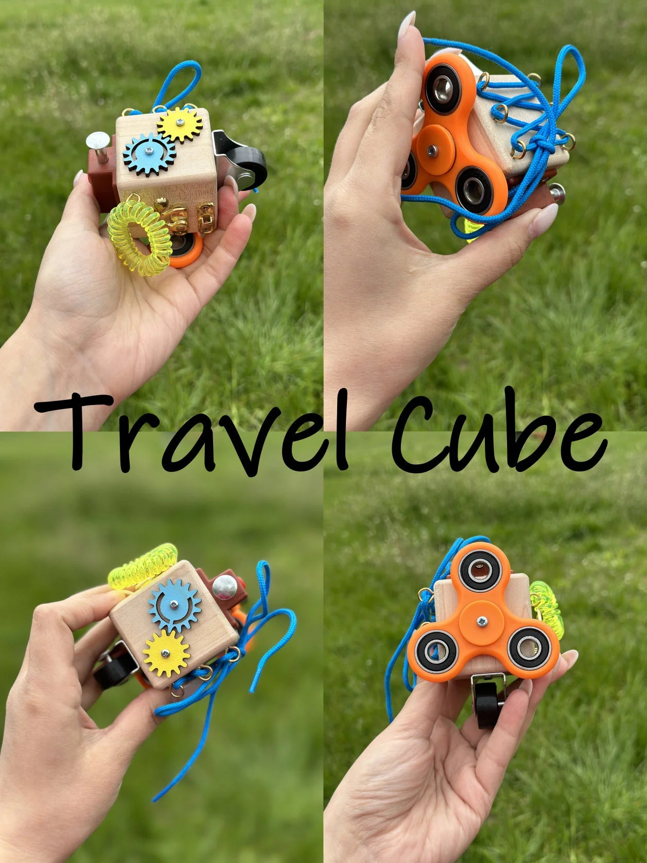 Toddler Busy Board Cube — Wood Series