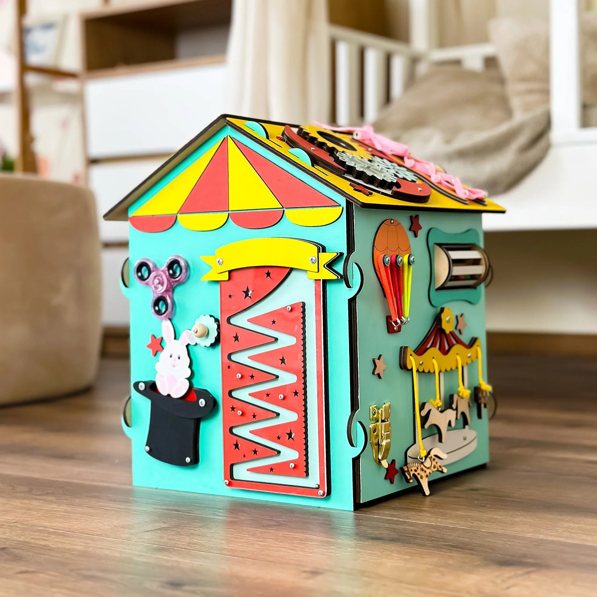 Toddler Wooden Activity Cube